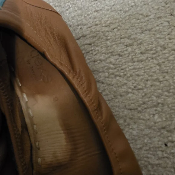 Brown Leather Women's Flats - Picture 5 of 5